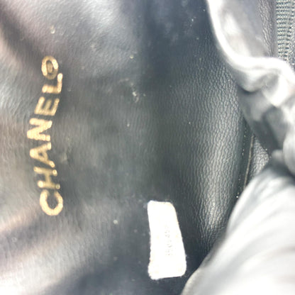 Chanel Vintage Timeless Cosmetic Case Caviar, Black, Leather, Clutch