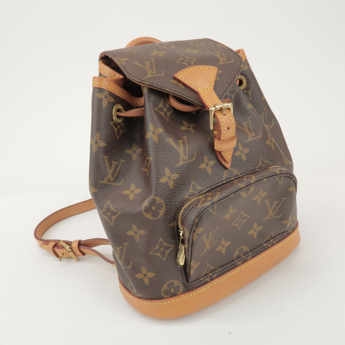 Louis Vuitton Vintage Montsouris Monogram Canvas, Brown, Canvas, Backpack