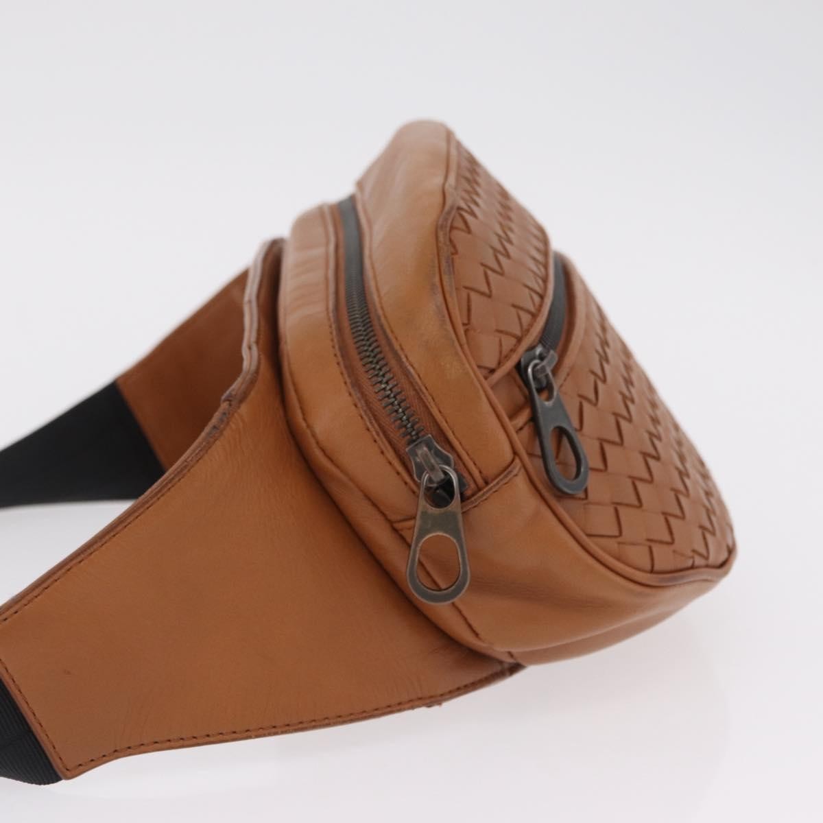 Bottega Veneta Light Waist Intrecciato Leather, Brown, Leather, Handbag