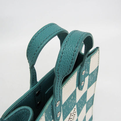 Louis Vuitton Sac Plat Limited Edition Marque Deposee Damier Giant, Turquoise, Canvas, Handbag