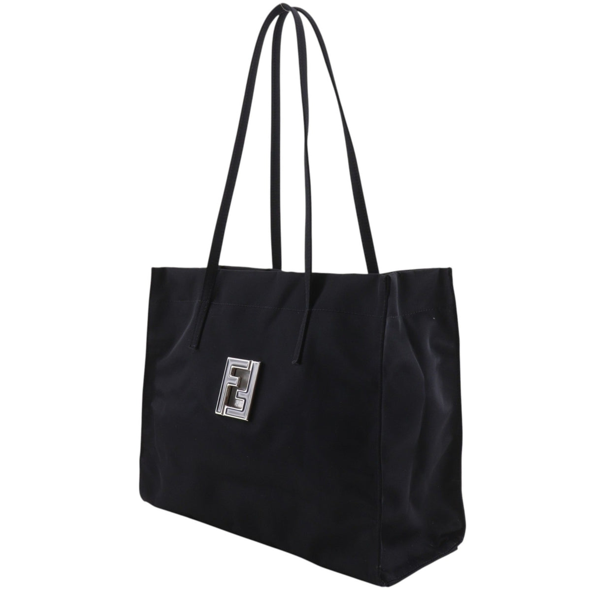 Fendi Vintage FF Nylon, Black, Nylon, Tote Bag