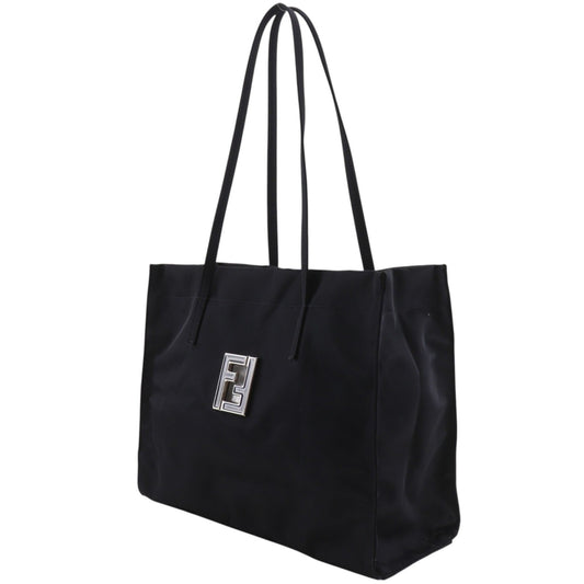 Fendi Vintage FF Nylon, Black, Nylon, Tote Bag