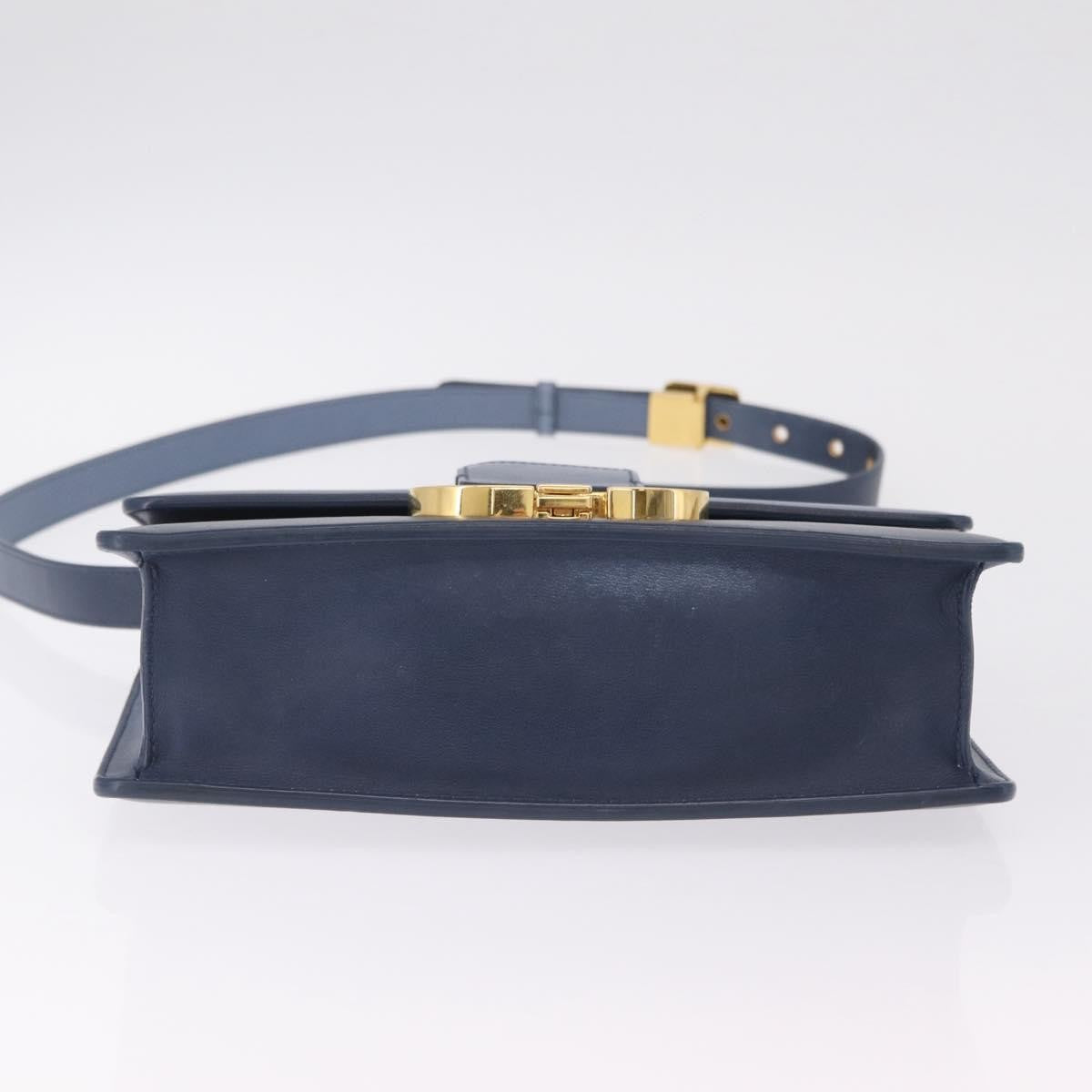 Christian Dior 30 Montaigne Flap Gradient Leather, Blue, Leather, Shoulder Bag