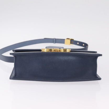 Christian Dior 30 Montaigne Flap Gradient Leather, Blue, Leather, Shoulder Bag