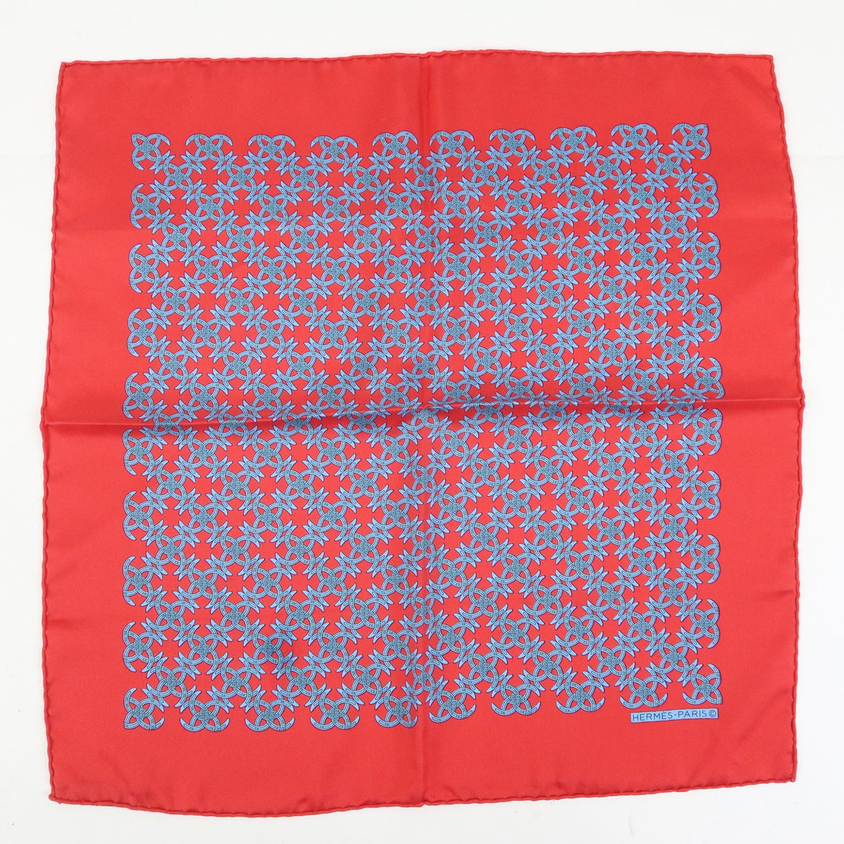 Hermes Carré 42 Silk, Red, Silk, Scarf