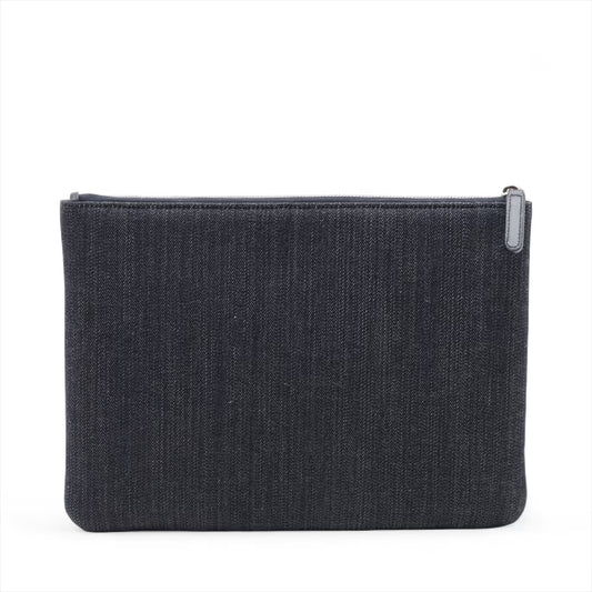 Chanel Deauville Pouch Denim, NAVY, DENIM_JEANS, Clutche & pouche