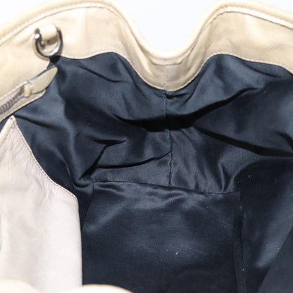 Miu Miu Bow Satchel Cervo Leather, Beige, Leather, Handbag