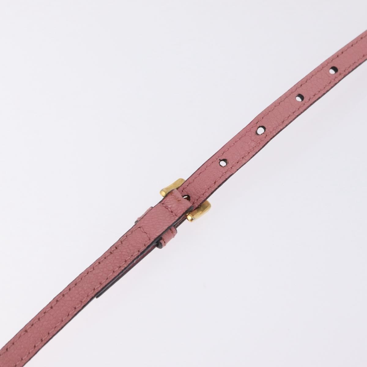 Miu Miu Madras Shoulder Leather, Pink, Leather, Crossbody Bag