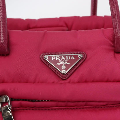Prada Bomber Tessuto, Pink, Nylon, Tote Bag