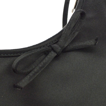 Balenciaga Leopolda Satin, Black, Satin, Shoulder Bag
