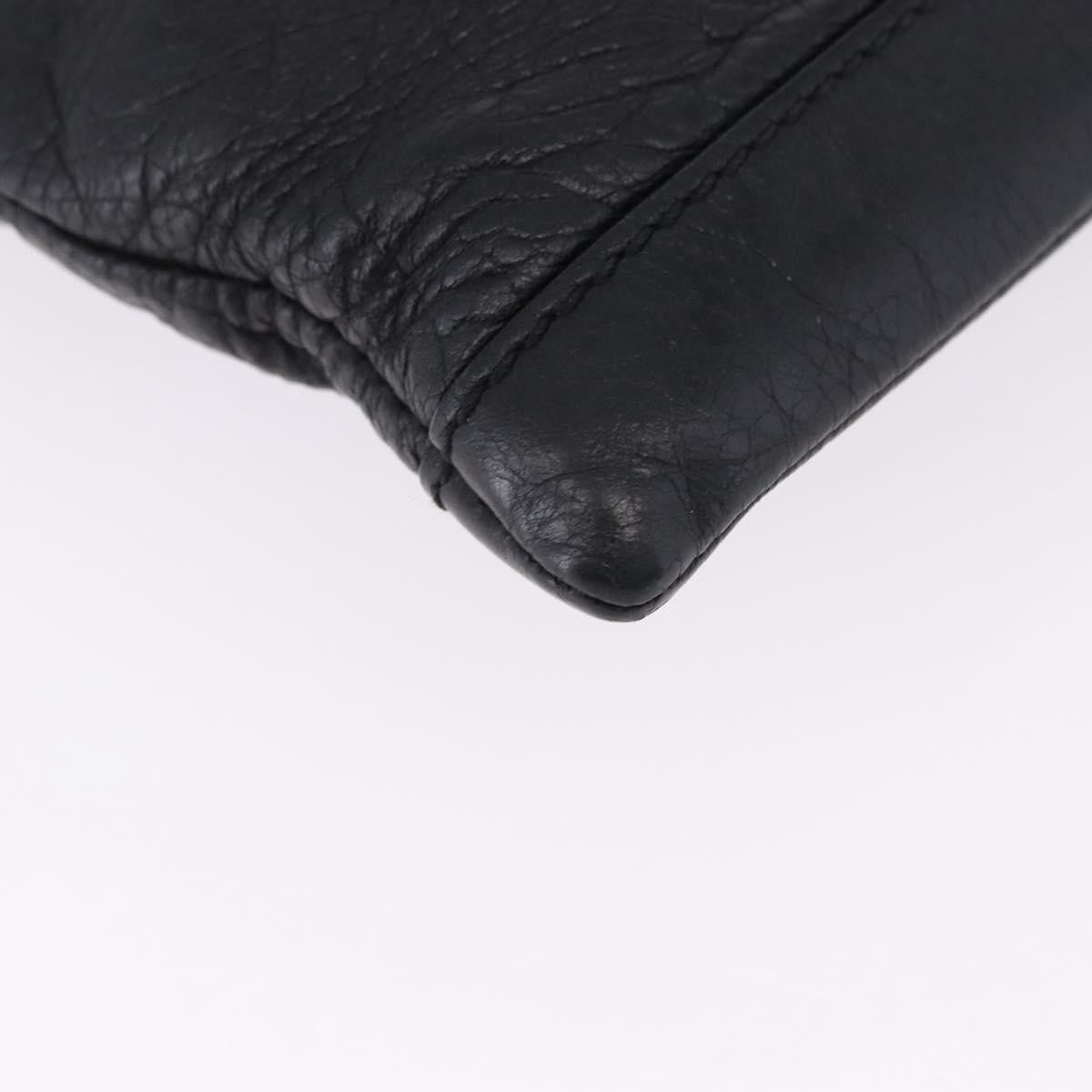 Balenciaga Classic City Clip Leather, Black, Leather, Clutch