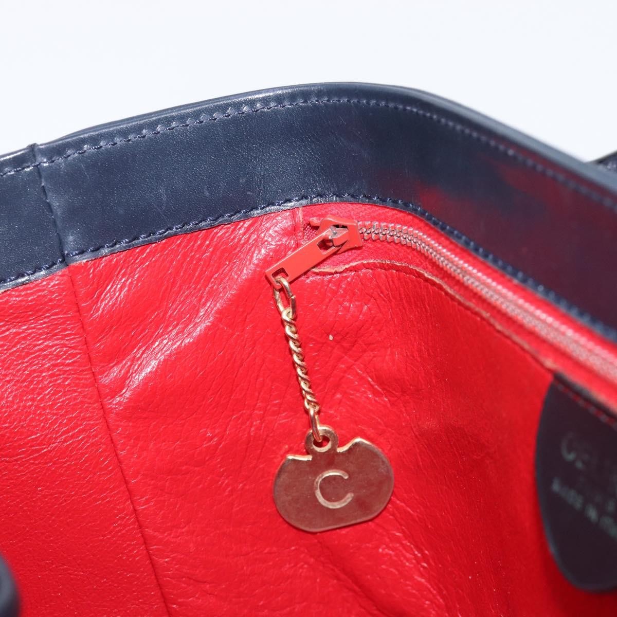 Celine Handbag Leather, Navy, Leather, Handbag
