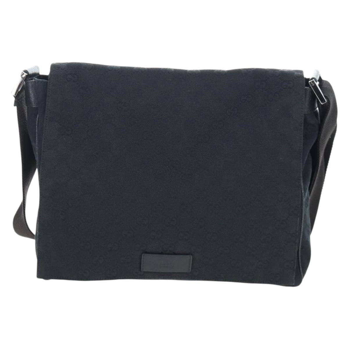 Gucci Shoulder Canvas, Black, Canvas, Shoulder Bag