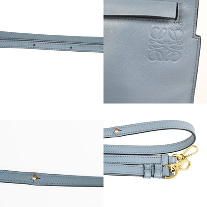 Loewe T Messenger Leather, Blue, Leather, Shoulder Bag
