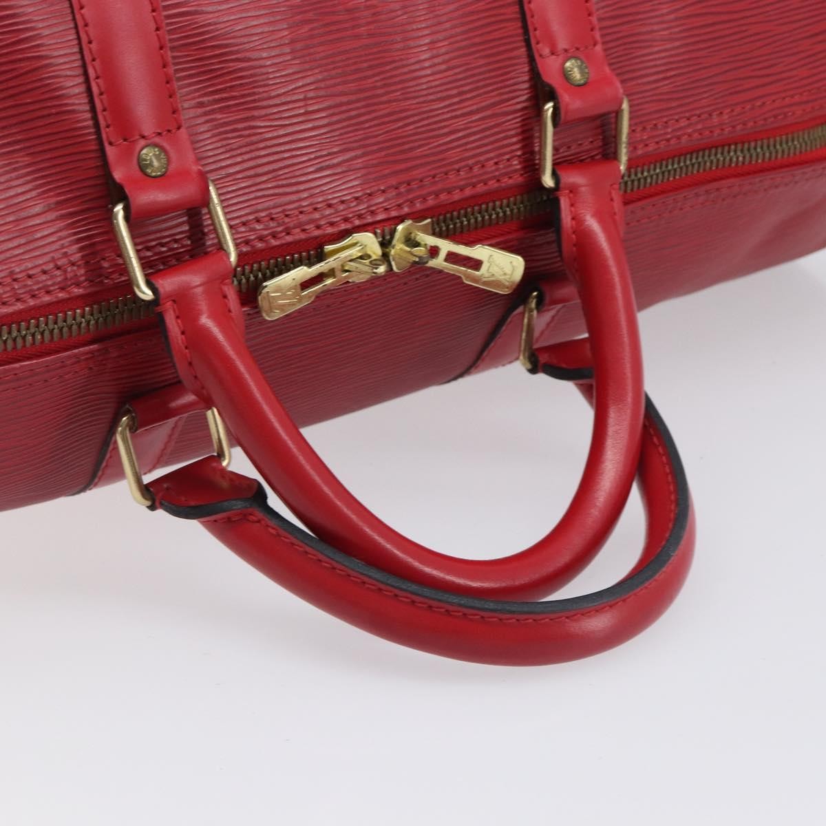 Louis Vuitton Keepall Epi Leather, Red, Leather, Travel Bag