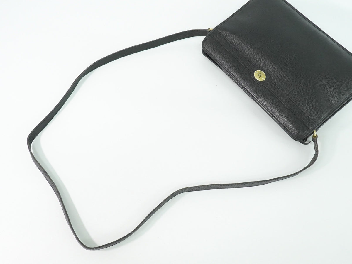 Christian Dior Shoulder Leather, Black, Leather, Shoulder Bag