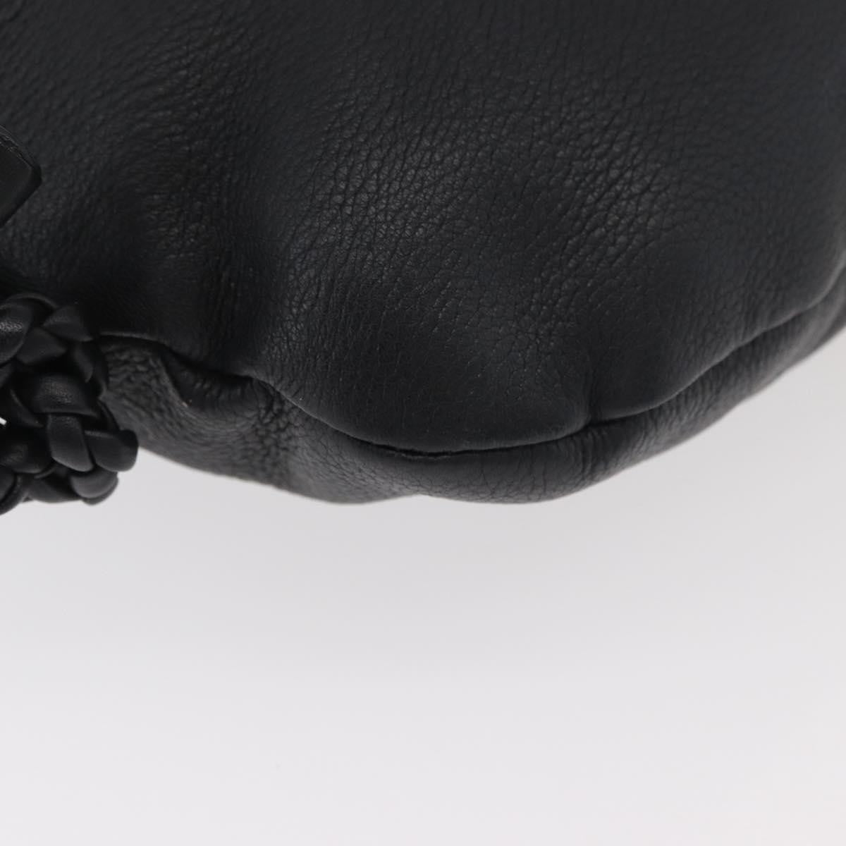 Gucci Braided Strap Zip Messenger Leather, Black, Leather, Crossbody Bag