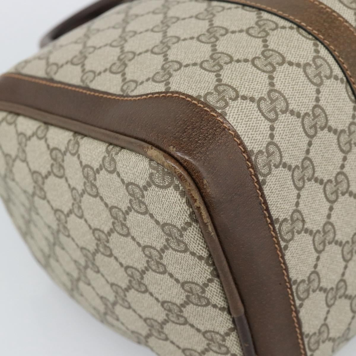 Gucci Vintage Web Boston GG Coated Canvas, Beige, Canvas, Handbag
