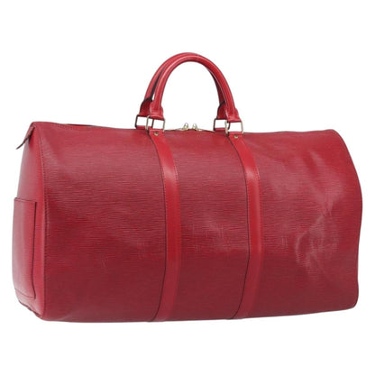 Louis Vuitton Keepall Epi Leather, Red, Leather, Travel Bag