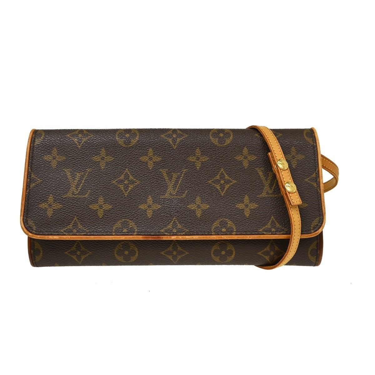Louis Vuitton Twin Monogram Canvas, Brown, Canvas, Clutch