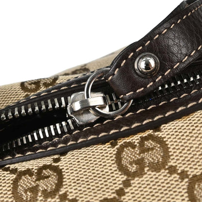 Gucci Horsebit Hobo GG Canvas, Beige, Canvas, Shoulder Bag