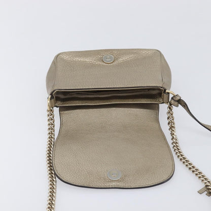 Gucci Soho Chain Leather, Gold, Leather, Crossbody Bag
