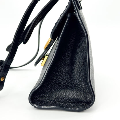 Gucci GG Marmont Top Handle Leather, Black, Leather, Handbag