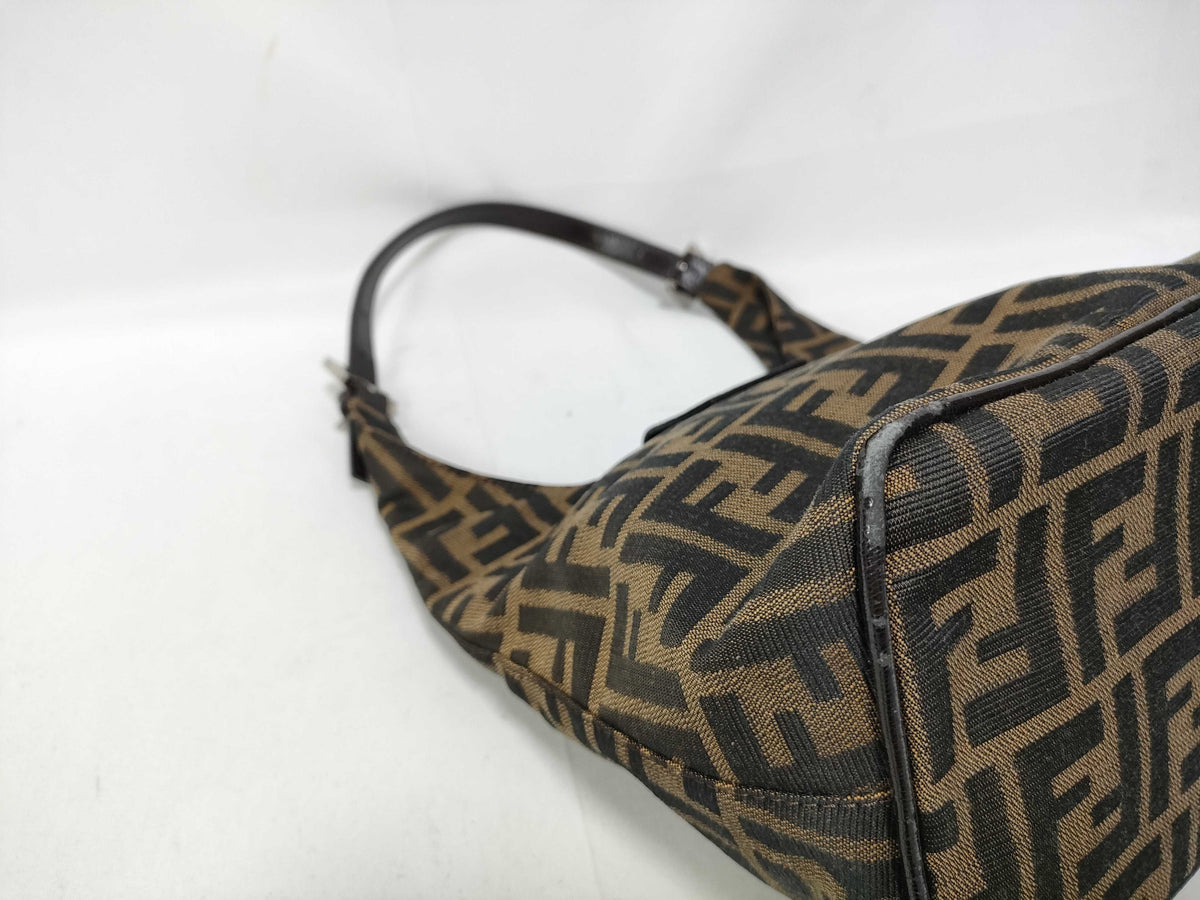 Fendi Mamma Baguette Shoulder Bag Zucca Canvas, Brown, Canvas, Handbag
