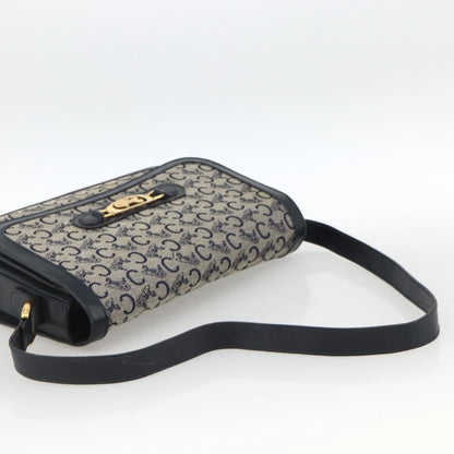 Celine C Sulky Horse carriage Canvas, Navy, Canvas, Handbag