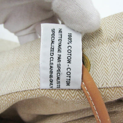 Hermes Aline Toile, Beige, Cotton, Shoulder Bag