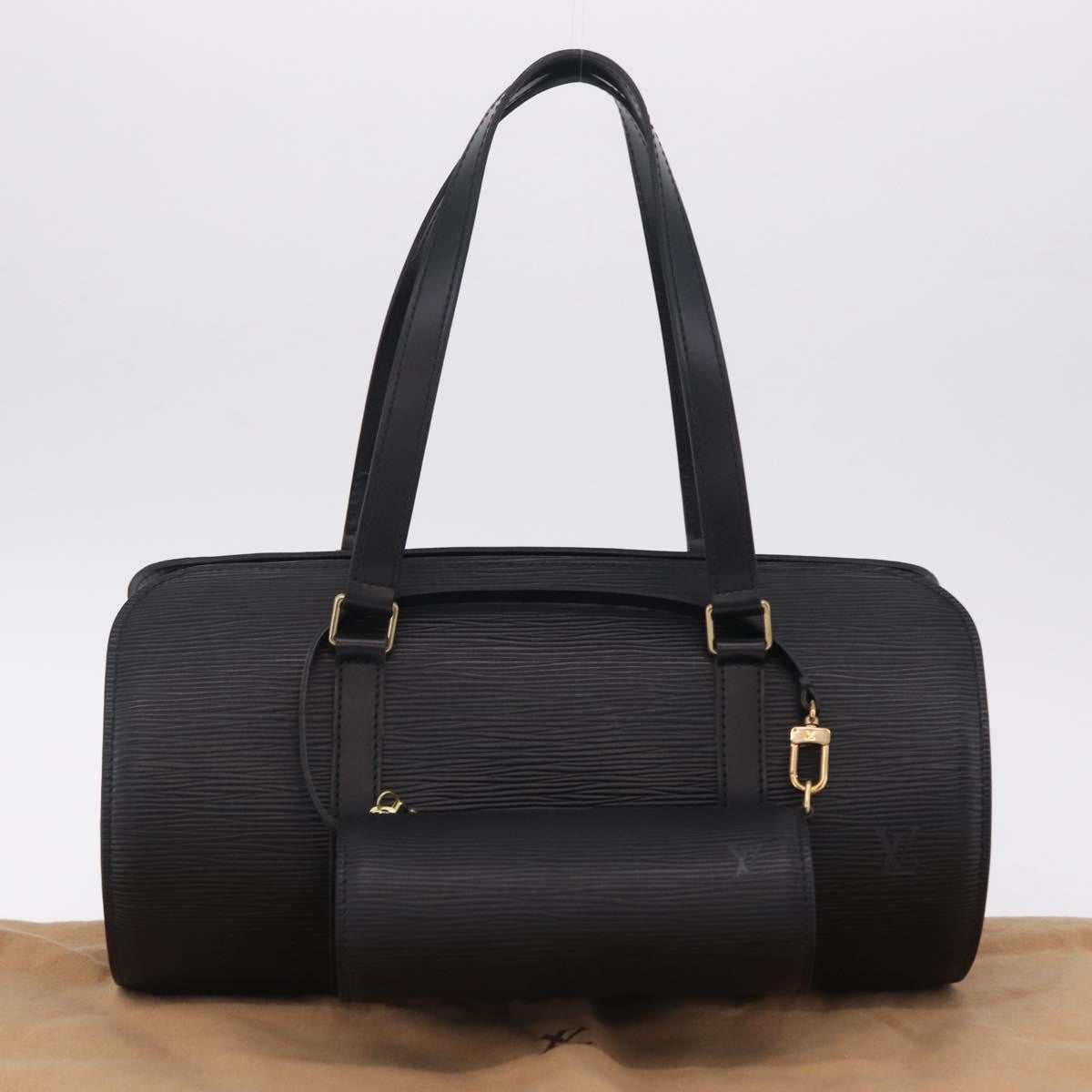 Louis Vuitton Soufflot Epi Leather, Black, Leather, Tote Bag