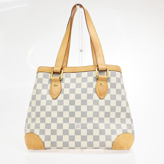 Louis Vuitton Hampstead Damier, White, Canvas, Handbag