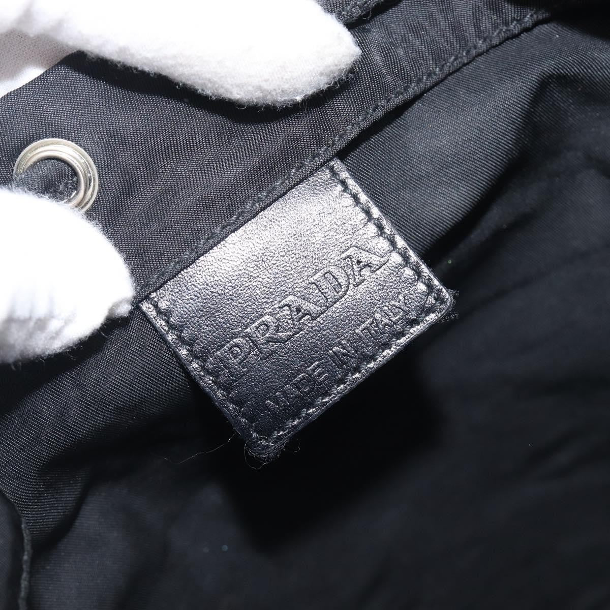 Prada Vela Drawstring Bucket Wristlet Tessuto, Black, Nylon, Clutch