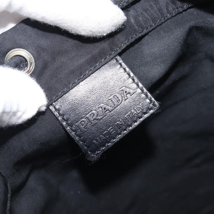 Prada Vela Drawstring Bucket Wristlet Tessuto, Black, Nylon, Clutch