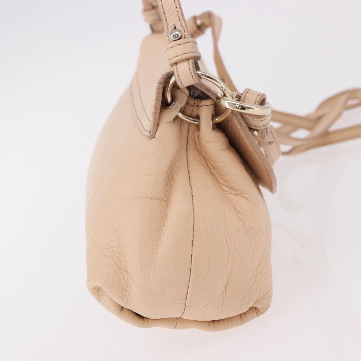 Chloe Lily Leather, Beige, Leather, Shoulder Bag