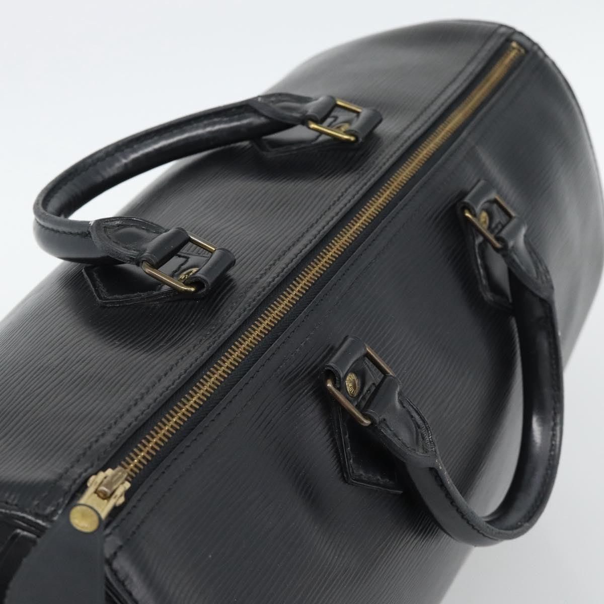 Louis Vuitton Speedy Epi, Black, Leather, Handbag