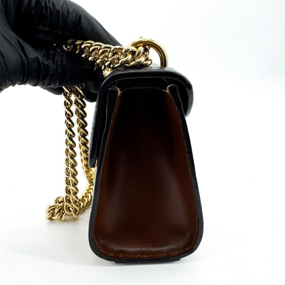 Gucci Padlock GG Coated Canvas and Leather, Brown, Canvas, Shoulder Bag