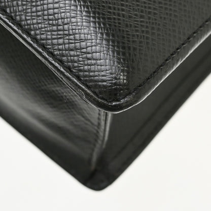 Louis Vuitton Porte-Documents Angara Taiga Leather, Black, Leather, Briefcase