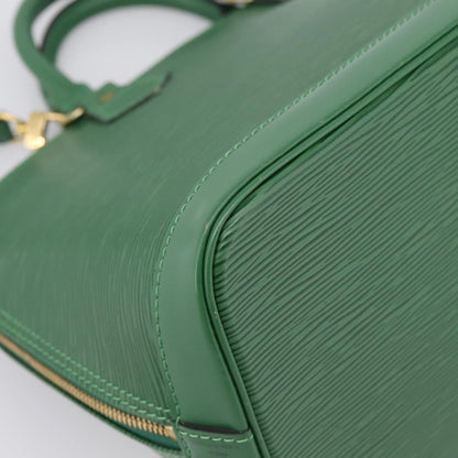 Louis Vuitton Alma Epi Leather, Green, Leather, Handbag