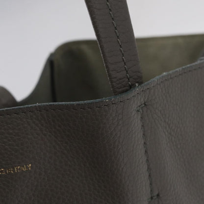 Celine Phantom Cabas Leather, Gray, Leather, Tote Bag