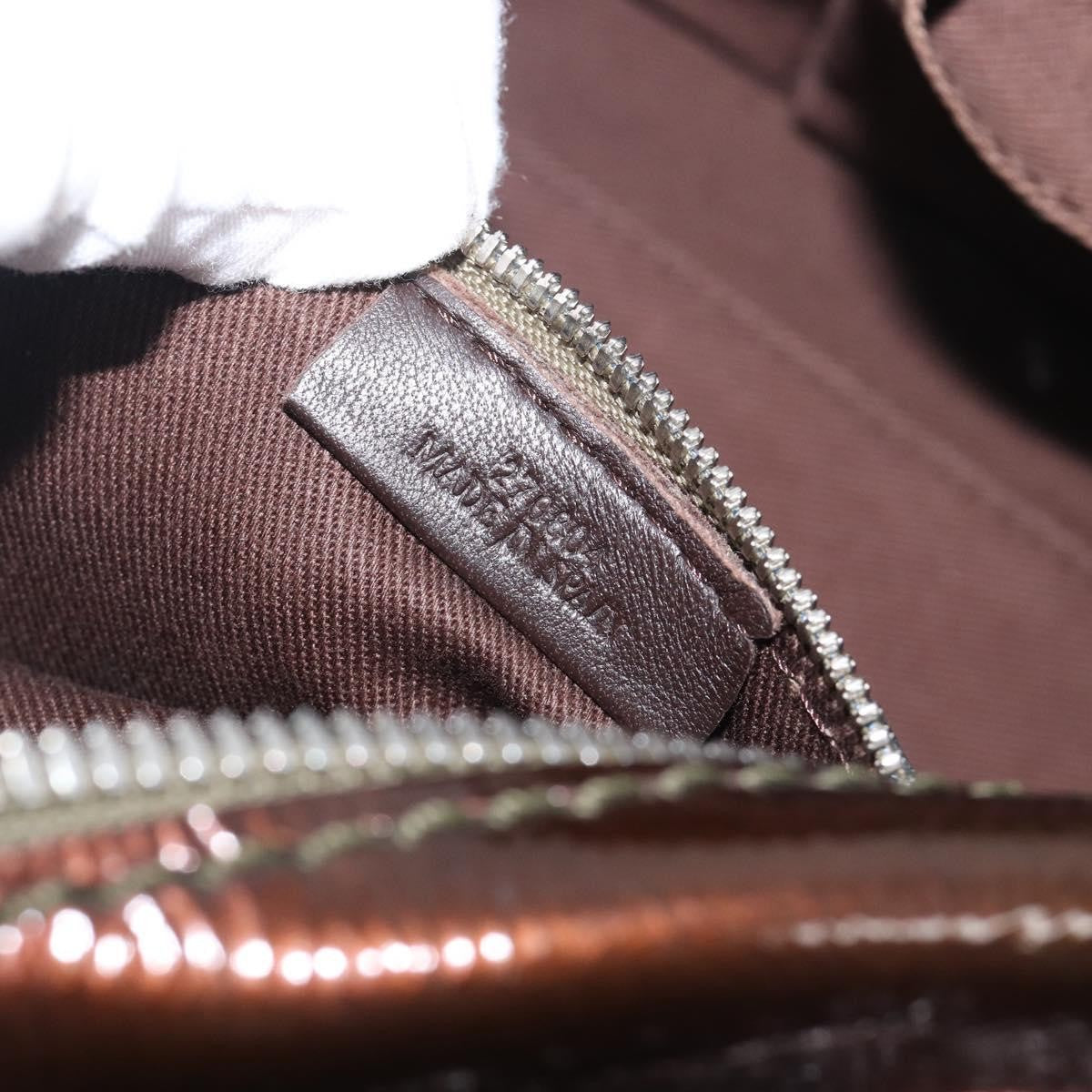 Loewe Amazona Patent, Brown, Patent Leather, Handbag
