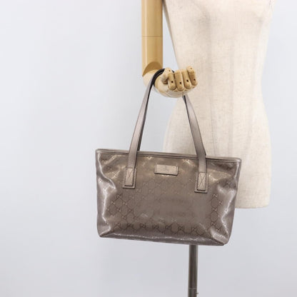Gucci Tote GG Imprime, Silver, Canvas, Tote Bag