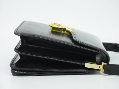 Gucci Shoulder Leather, Black, Leather, Shoulder Bag