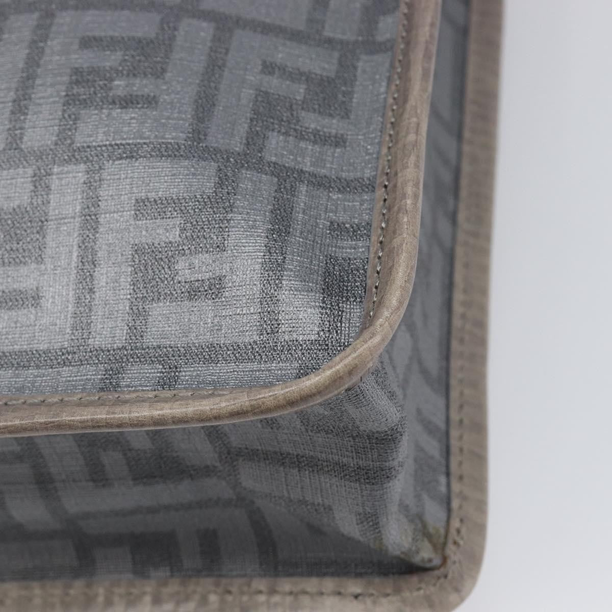 Fendi Open Shopping Zucca Canvas, Gray, Canvas, Tote Bag