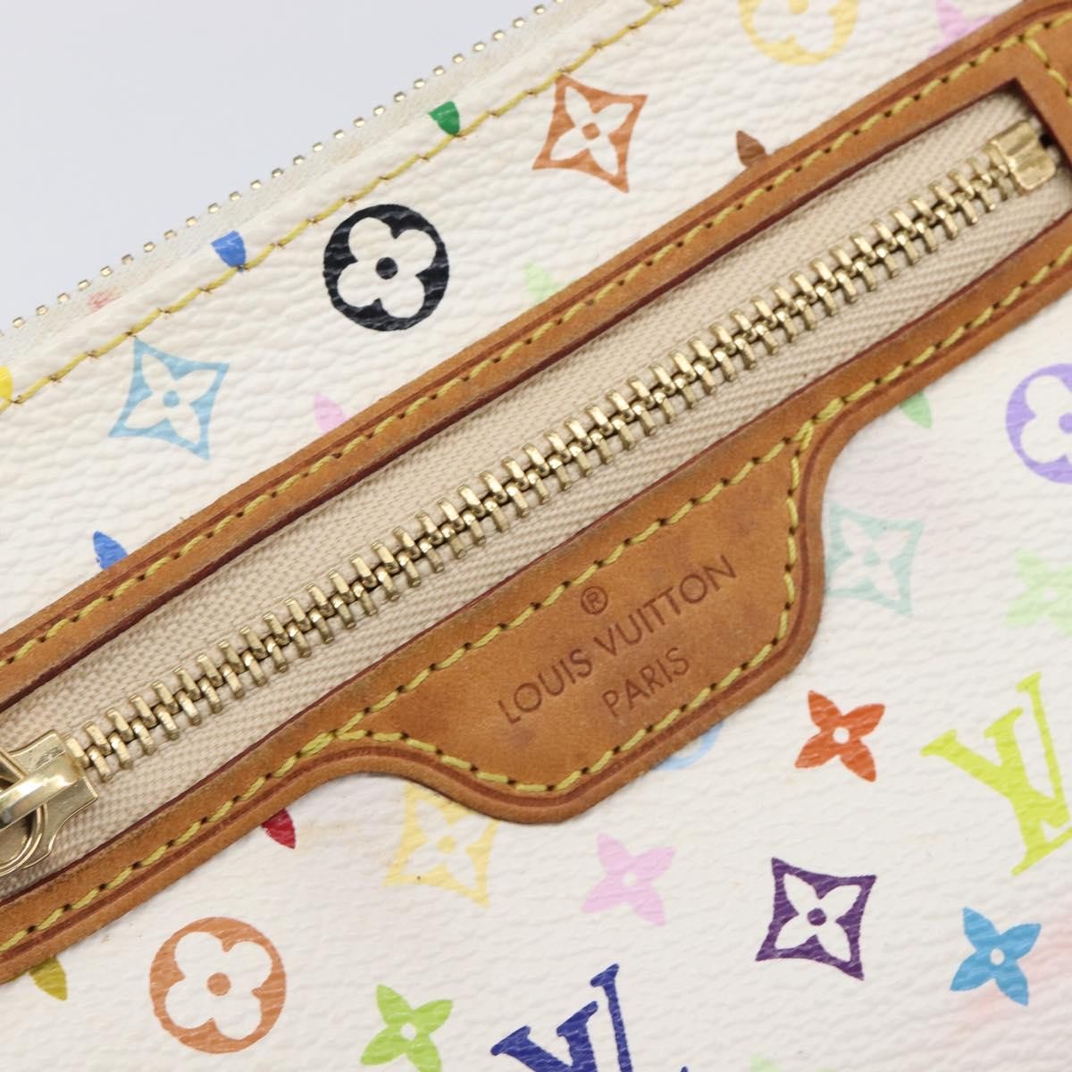 Louis Vuitton Pochette Plate Monogram Multicolor, Multicolour, Canvas, Clutch