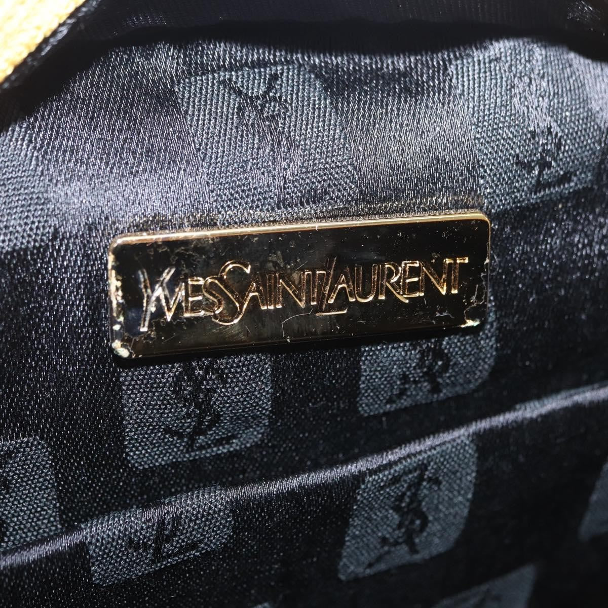 Saint Laurent Vintage Quilted Top Handle Bag Nylon, Yellow, Nylon, Handbag