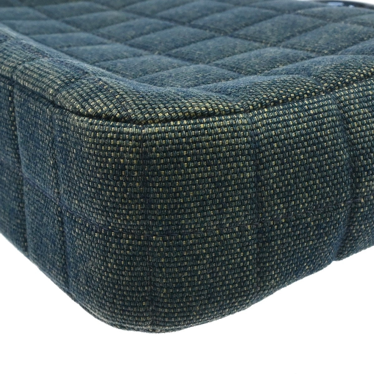 Chanel Chocolate Bar Mademoiselle Top Handle Quilted Denim, Blue, Denim, Handbag