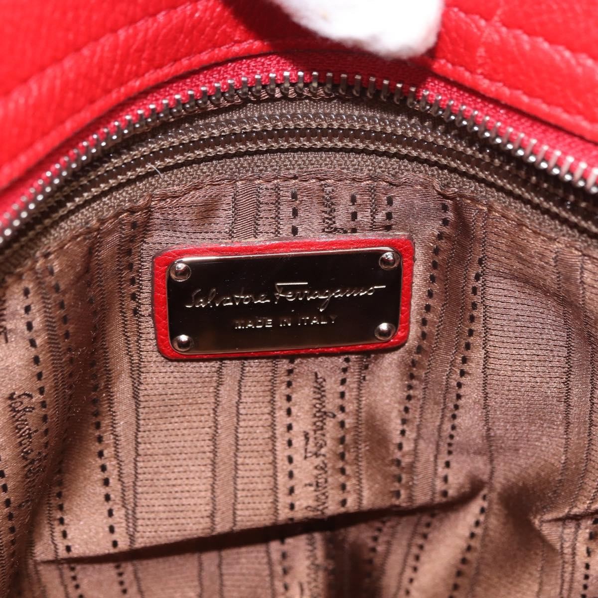 Salvatore Ferragamo Sofia Satchel Grainy Leather, Red, Leather, Handbag