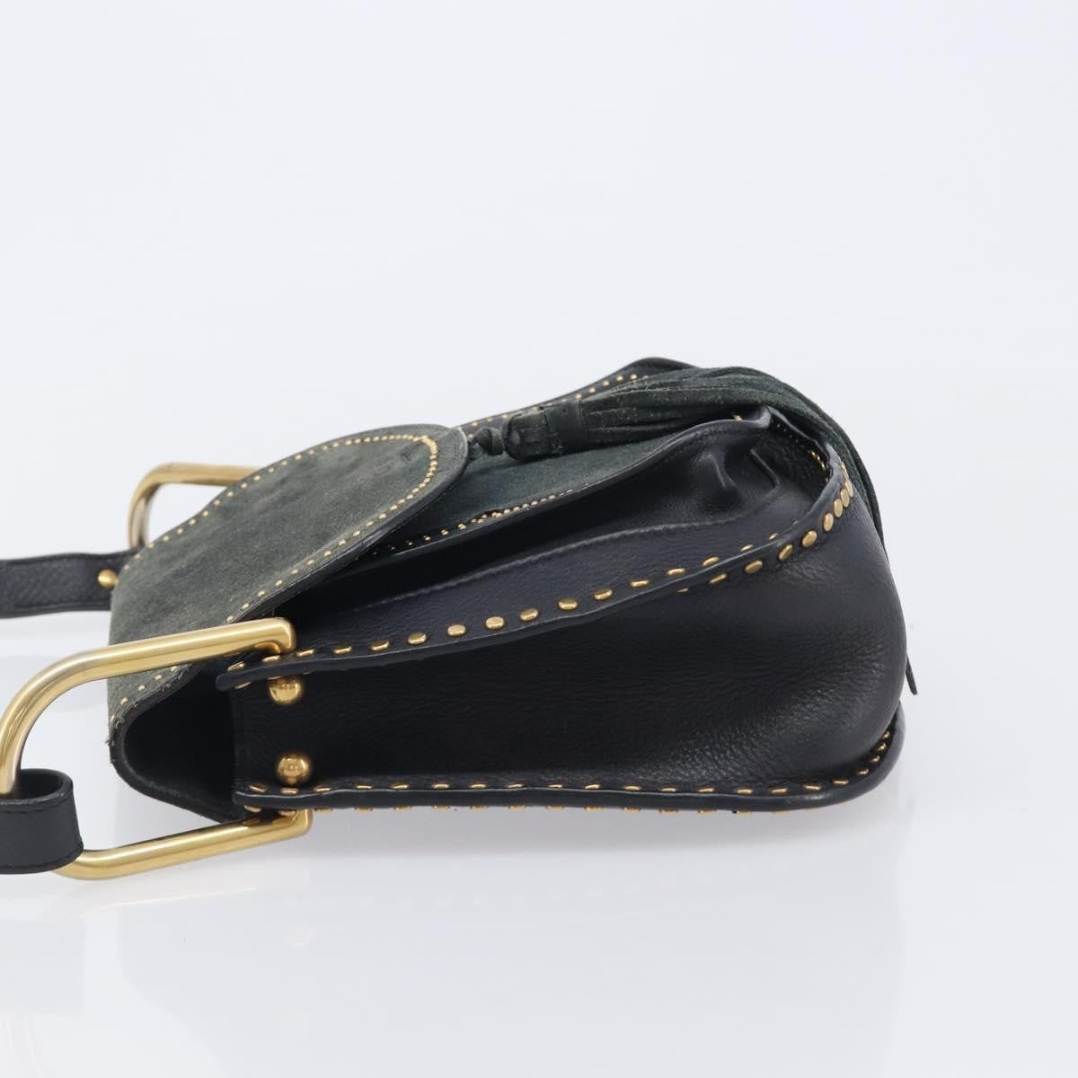 Chloe Hudson Studded Leather, Black, Leather, Handbag
