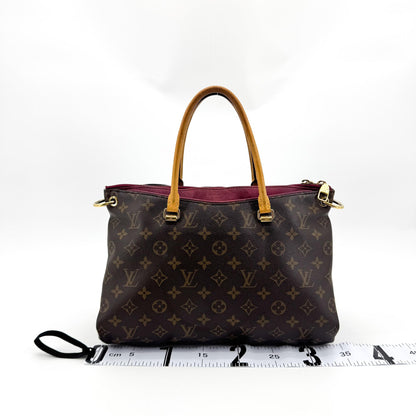 Louis Vuitton Pallas Monogram Canvas with Leather, Brown, Canvas, Tote Bag